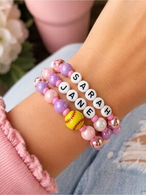 THREE BRACELETS | Custom Stack of 3 Sports-Themed Beaded Bracelets